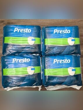 4 NWT Presto Supreme Classic Unisex Incontinence Underwear, Large 45"-58" Waist